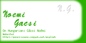 noemi gacsi business card