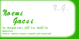 noemi gacsi business card